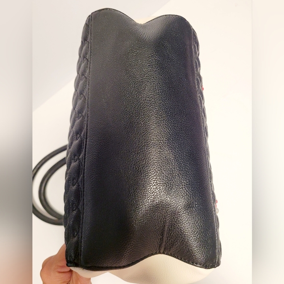 Betsey Johnson Black and Red Bow Embellished Bag - Picture 5 of 10